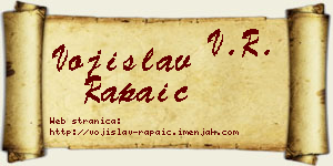 Vojislav Rapaić vizit kartica